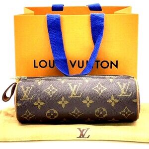 Louis Vuitton Monogram Trousse Roundo Round Pouch M47630 w Dustbag Store Bag Pen